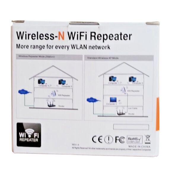 Universal WiFi Signal Booster 300Mbps Wireless-N 2.4GHz Internet Extender White - Picture 2 of 9